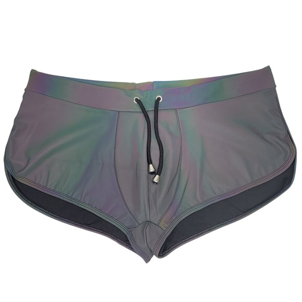 Reflective Runner Style Shorts with Drawstring - Picture 5 of 15